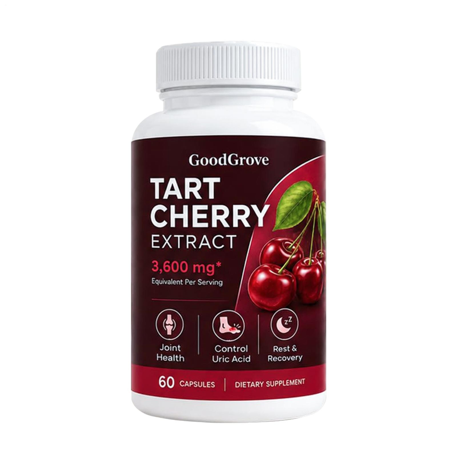 Good Grove Tart Cherry Extract,Goodgrove Tart Cherry Cold Extracted,60 Capsules