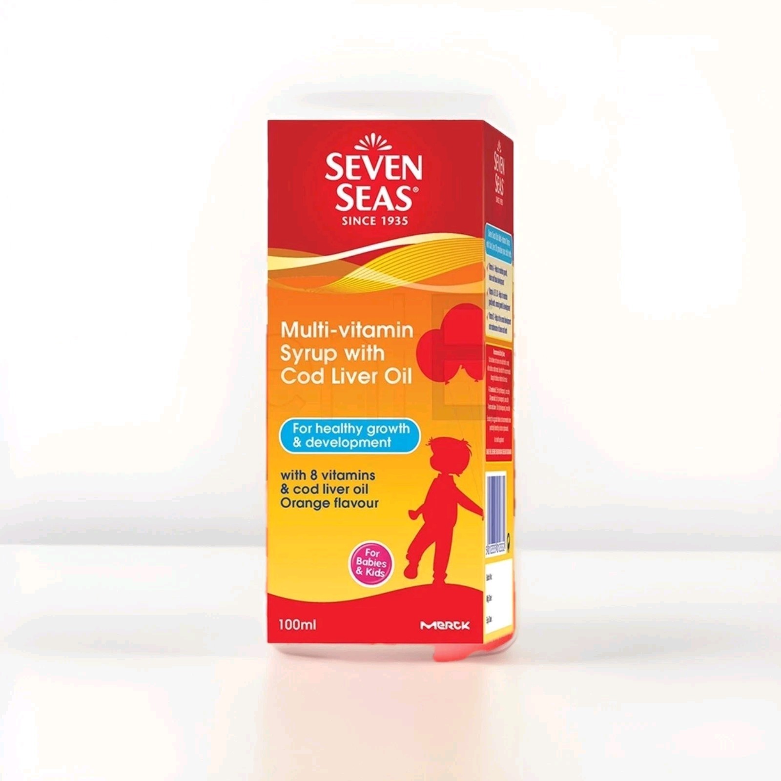 SEVEN SEAS Multivitamin Syrup Cod Liver Oil Children Orange 4 X 100ML