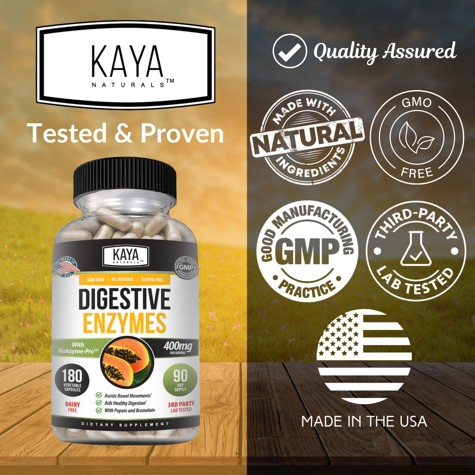 Digestive Enzymes Probiotics & Bromelain 180ct Constipation Bloating Gut Relief