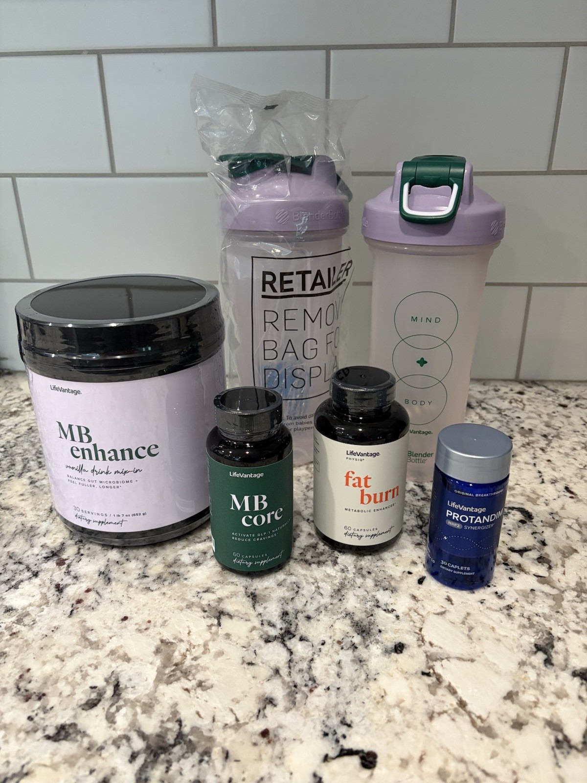 LifeVantage Mindbody System, Fat Burn, Protandim NRF2 Plus Two Blender Bottles