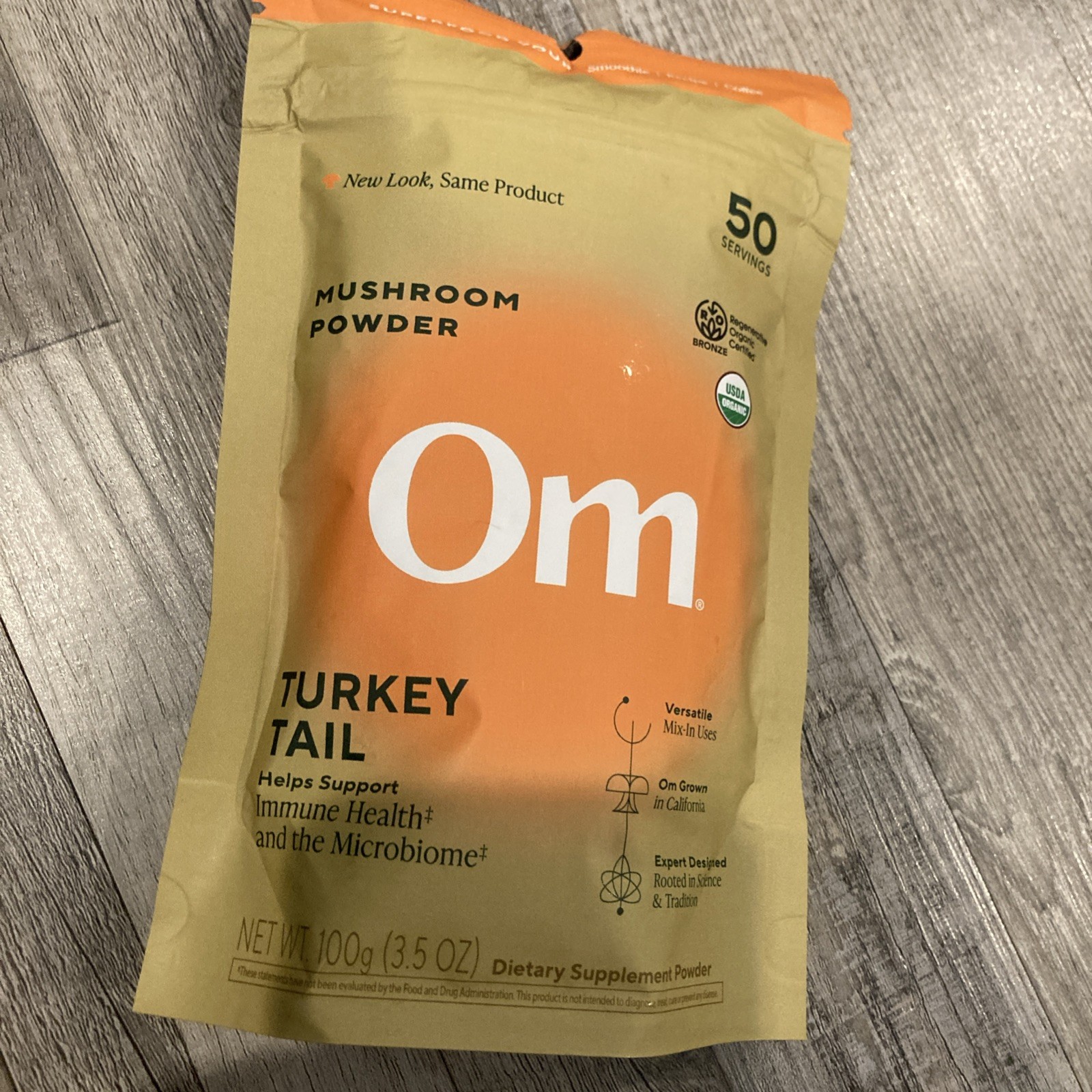 OM Mushroom Superfood Turkey Tail Certified Organic Mushroom Powder 100 grams