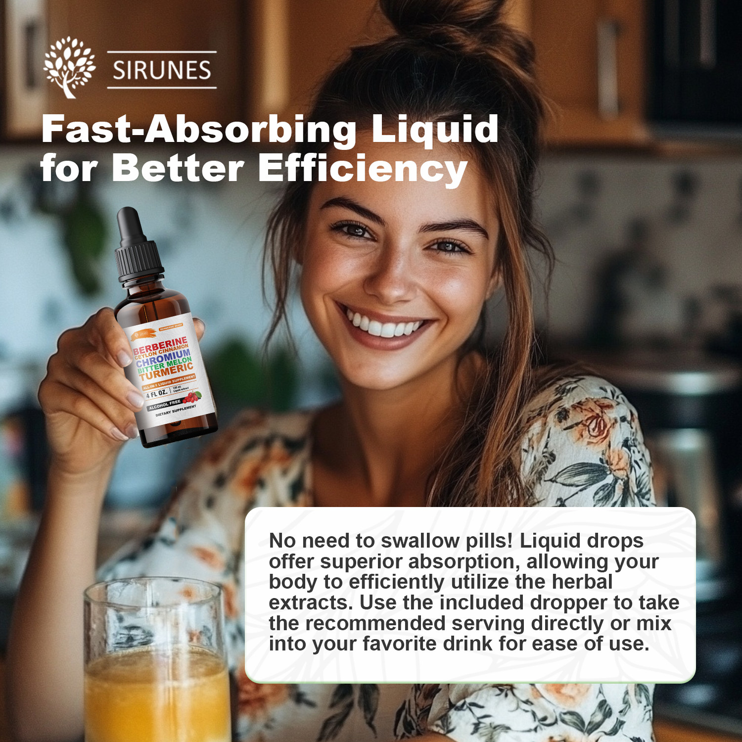 Berberine Drops 4oz Ceylon Cinnamon Turmeric with Bitter Melon & Chromium
