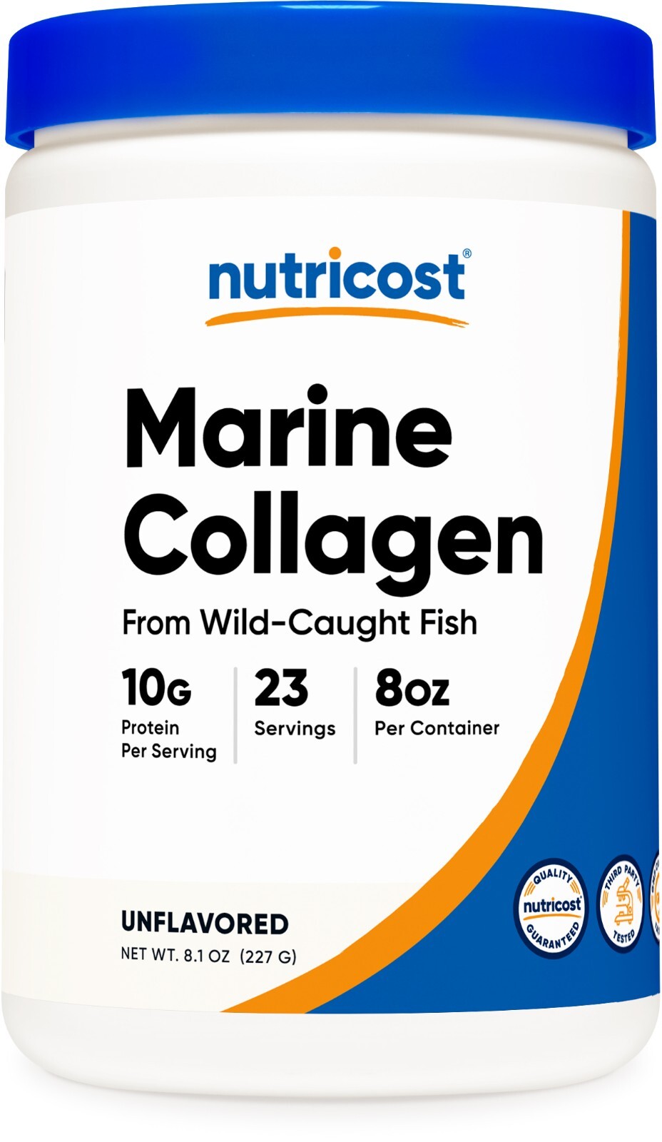 Nutricost Marine Collagen Powder Wild Caught Fish(Unflavored)(8 oz)(28 Servings)