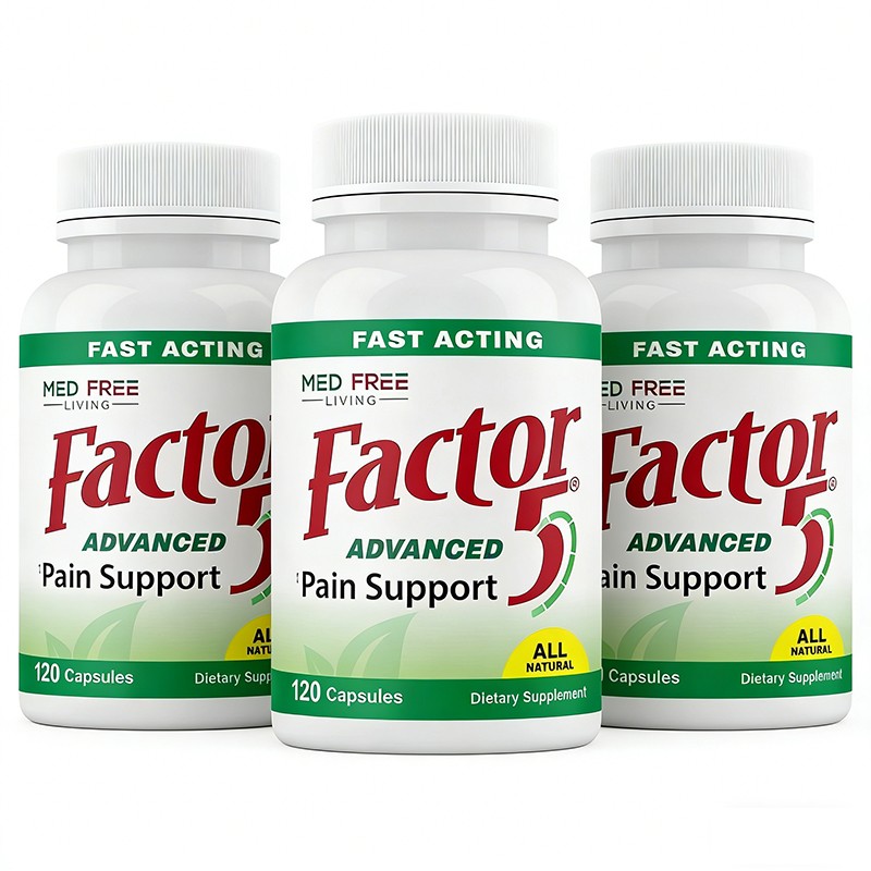 1-5pack Med Free Living Factor 5 Organic Joint & Muscle Support Complex 120Caps！
