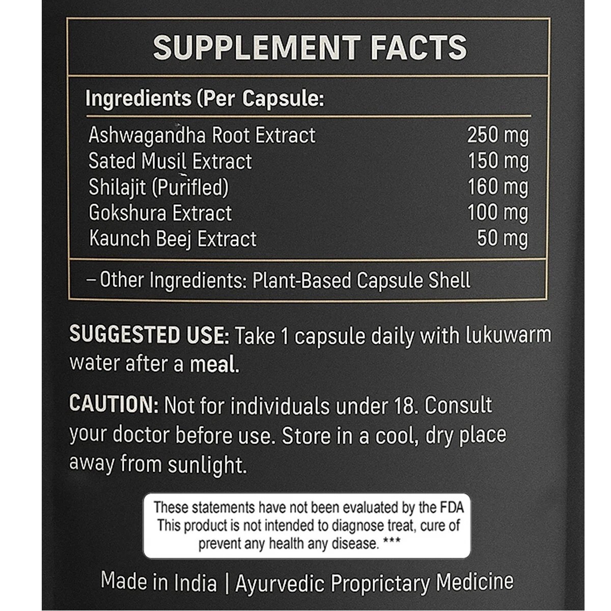 (1 pack) Herbal Dietary Supplement Natural Formula Daily Use – (16 Tabs)