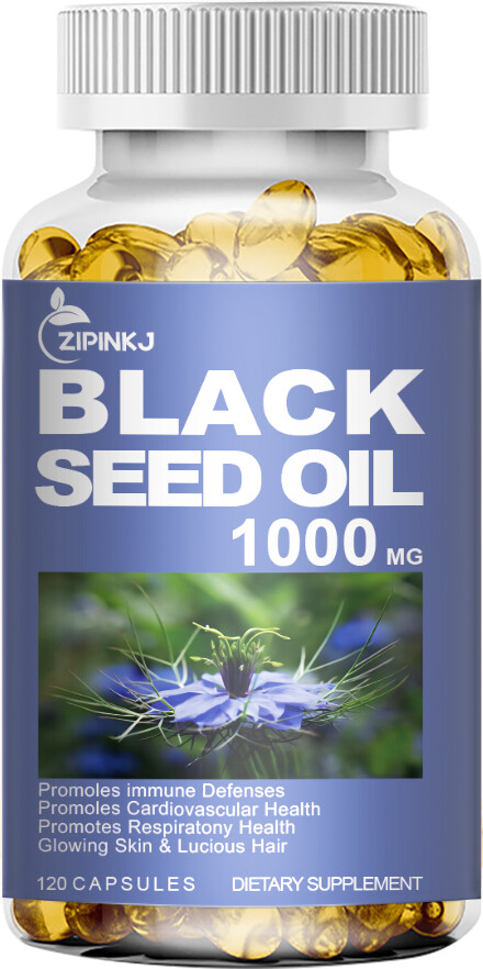 Black Seed Oil 120 Capsule Organic Cold Pressed Cumin Nigella Sativa Softgel Cap