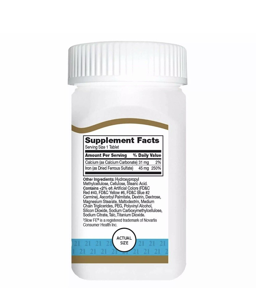 3 PACK – 21st Century Slow Release Iron Tablets, 60 Count Each Exp 05/2026