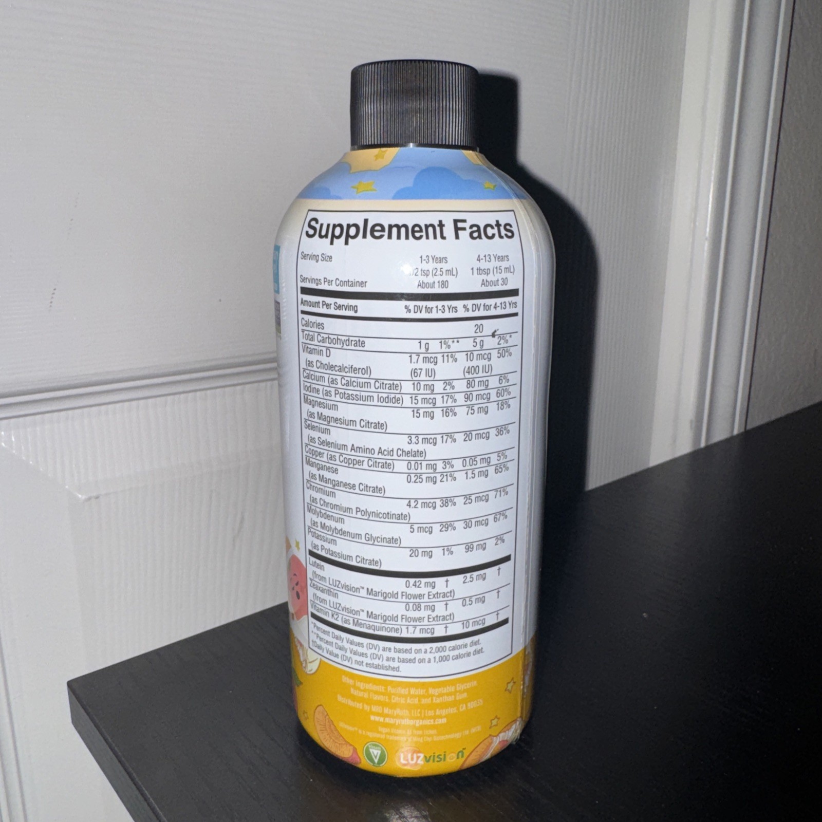 Mary Ruth’s Kids Nighttime Liquid Multimineral Supplement Peaches & Cream -New