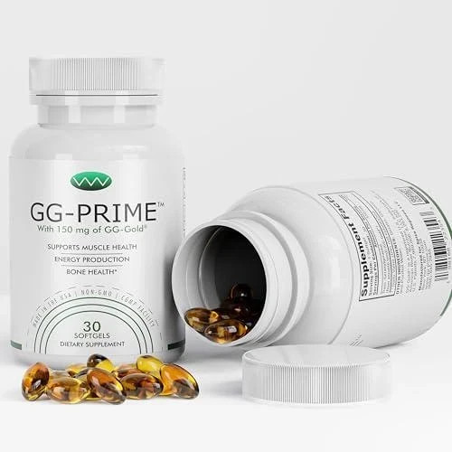 GG-Prime Geranylgeraniol Supplement 150mg GG-Gold from Annatto Supports CoQ10 30