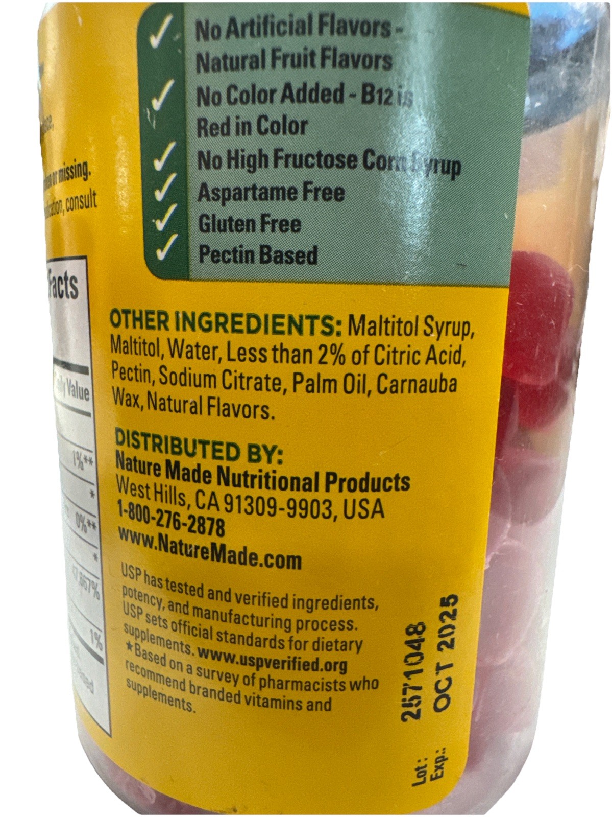Nature Made Zero Sugar Energy B12 1000mcg Gummies 110ct Exp 10/2025