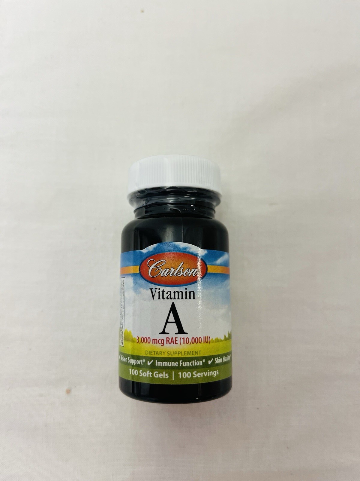 Carlson Vitamin A 3,000 mcg Immune Skin Vision Support 100 Soft Gel Caps NEW