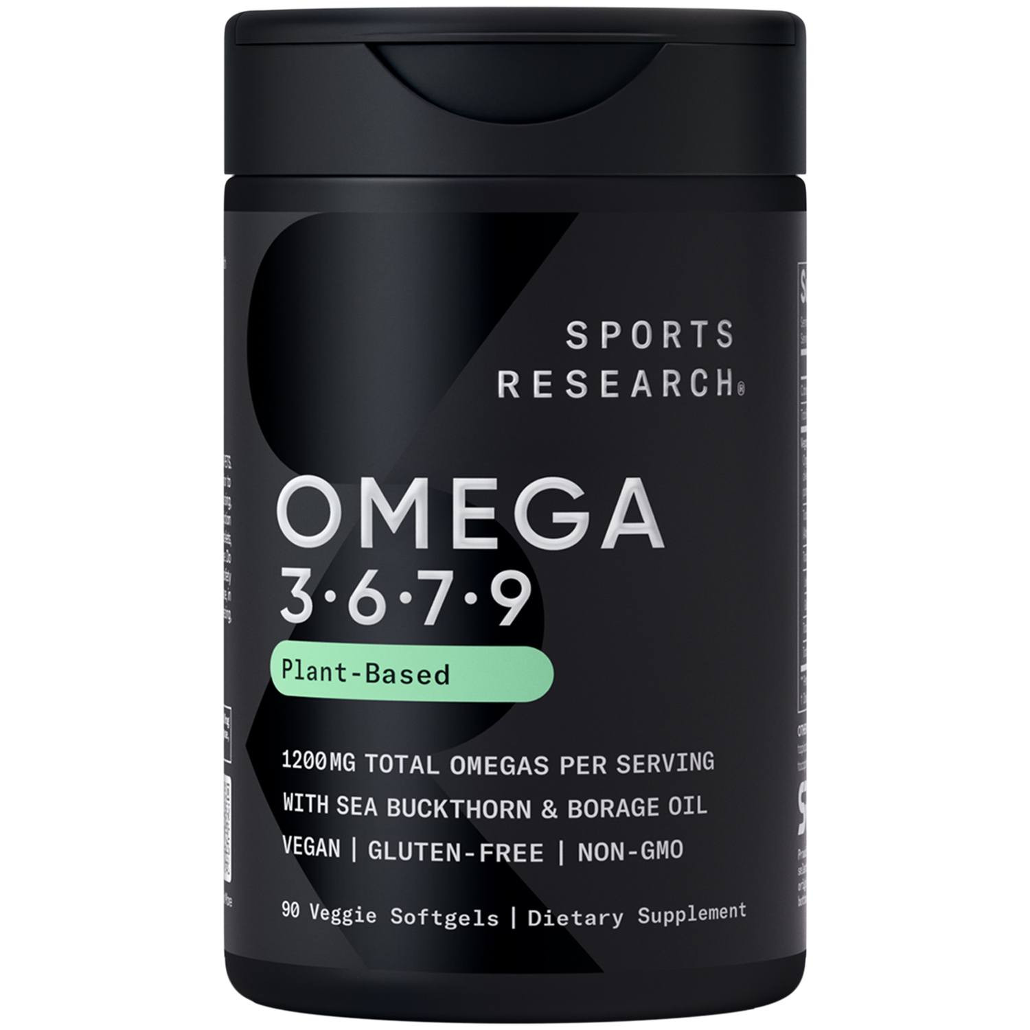 Vegan Omega 3-6-7-9 Supplement (90 Softgels) – Plant-Based, Heart & Skin Health