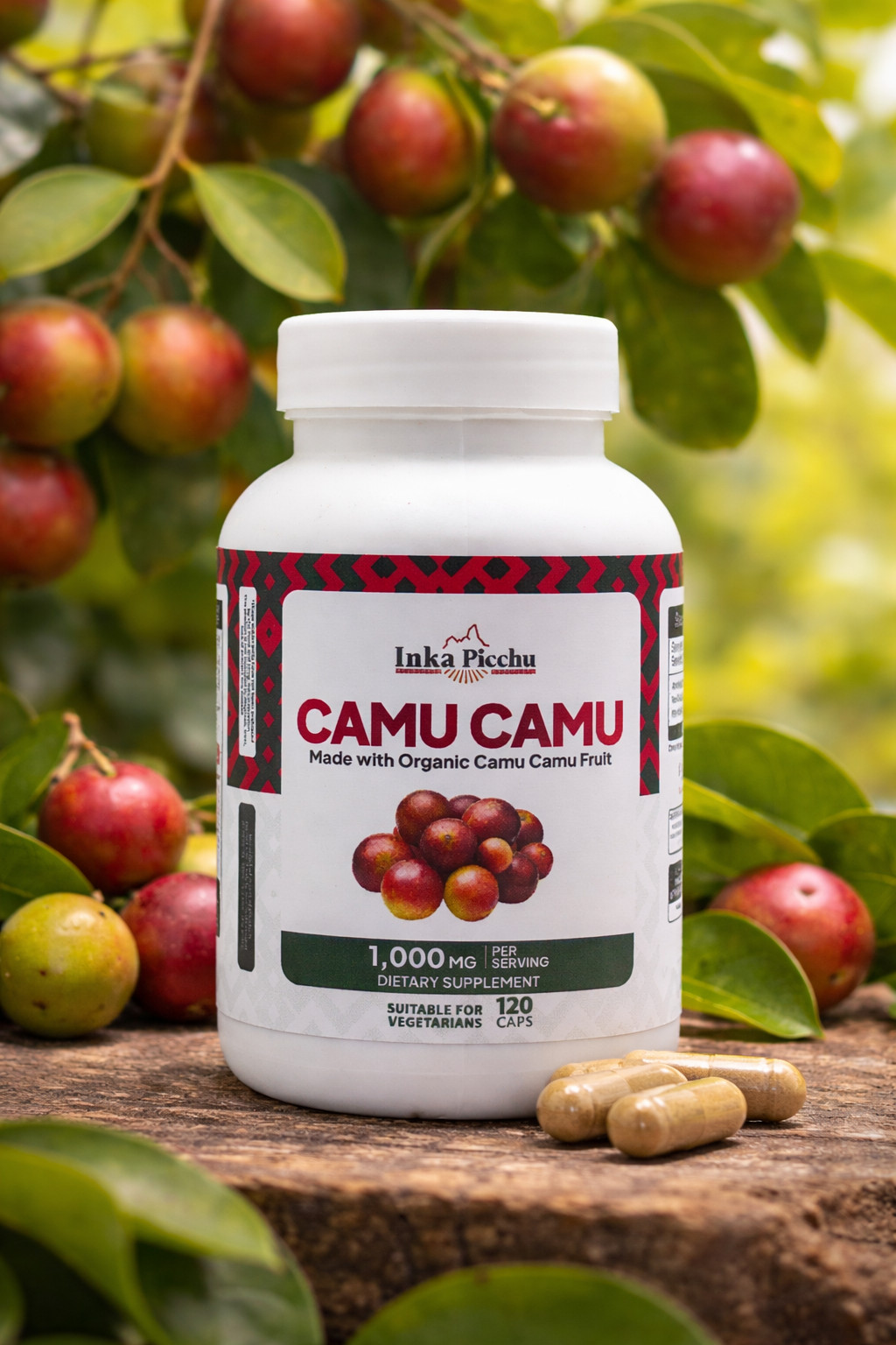 Premium Camu Camu Capsules 120 Ct 1000mg Per Serving Immune Support & Vitamin C