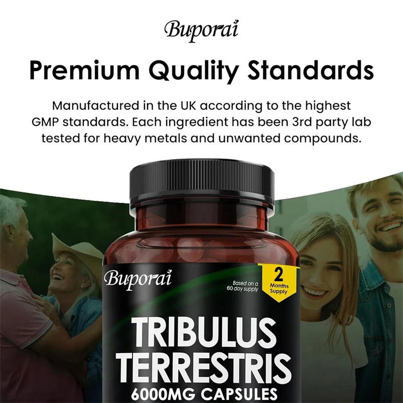 Tribulus Terrestris 120pcs,Improves Mood,Enhances Endurance,Athletic Performance