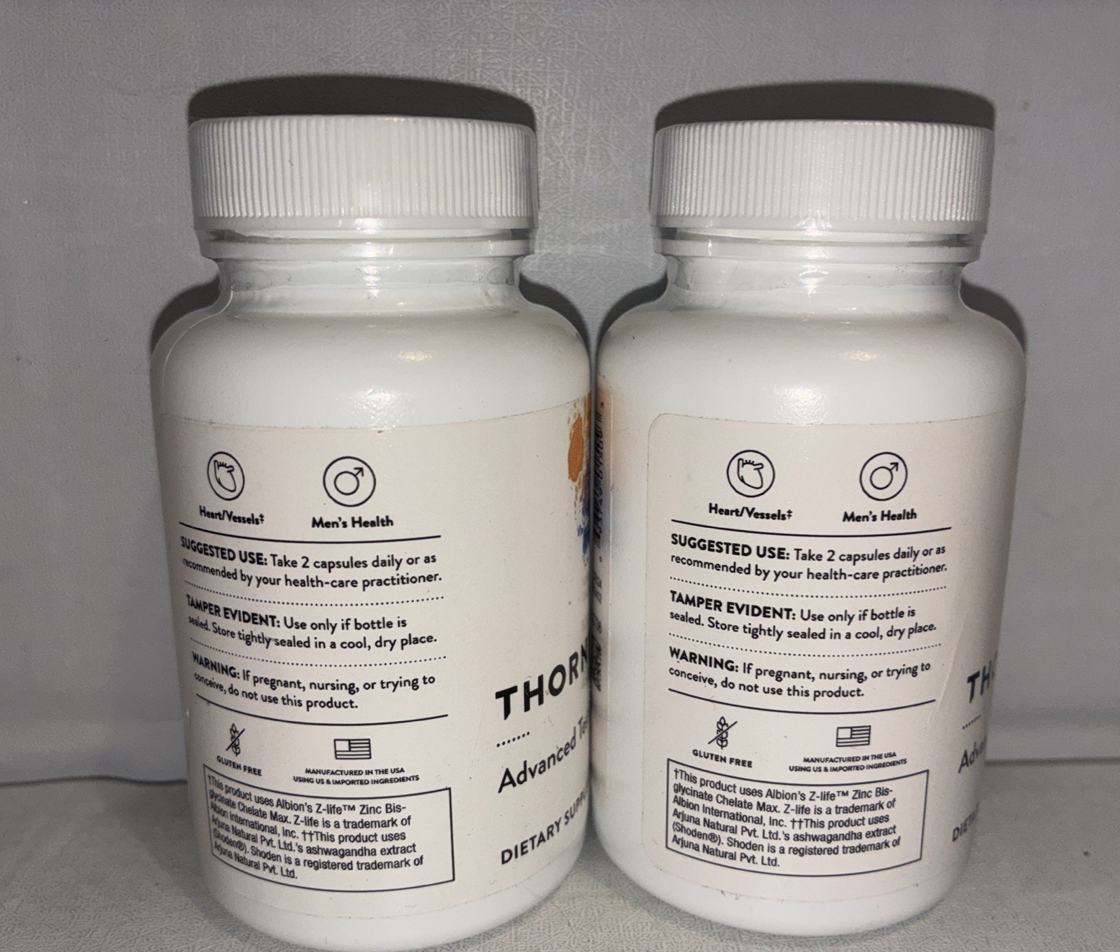 Lot Of 2-Thorne Advanced Test Support 60 Capsules Exp 10/2026 New Sealed