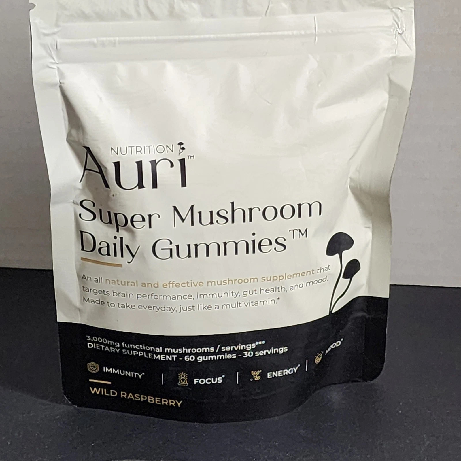 Auri Nutrition Super Mushroom Daily Gummies 12 Mushroom Blend 60ct Exp 08/2027