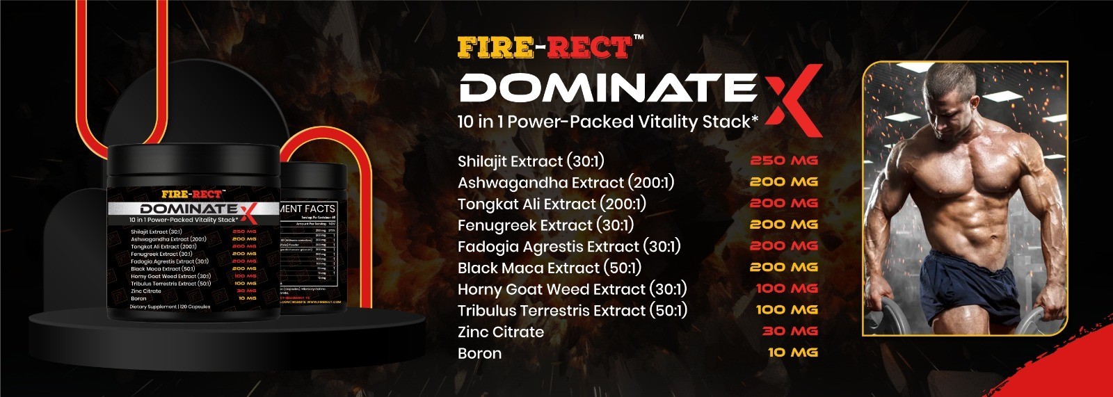 Dynamate X 10 in 1 Masculinity Maximizer Supplement for Men POWERFUL & EXTRACT
