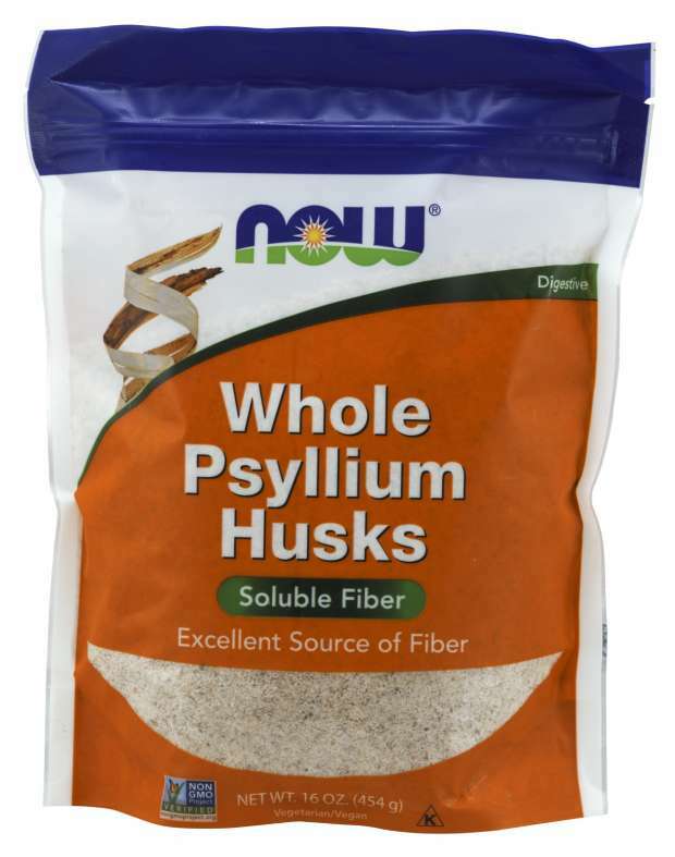 Now Foods Whole Psyllium Husk Husks Soluble Fiber 1 lb 12/2026 EXP 16 oz