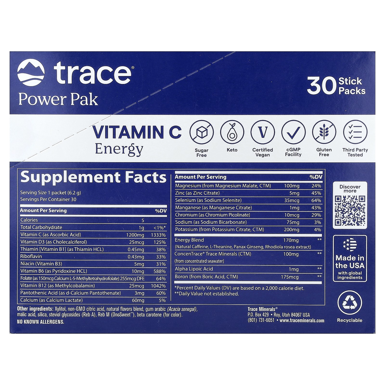 Power Pak, Vitamin C Energy, Orange Mango, 30 Stick Packs, 0.22 oz (6.2 g) Each