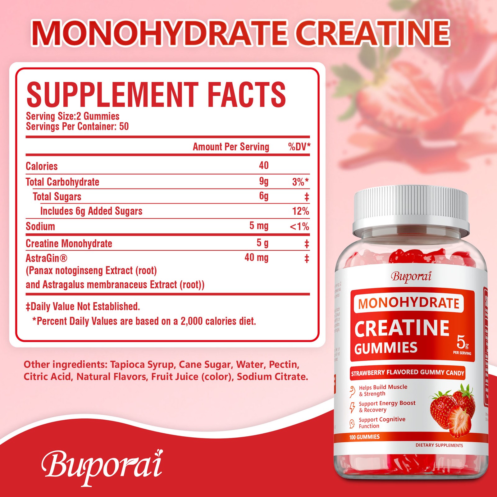 Creatine Monohydrate – Enhances Energy and Recovery, Improves Muscle Strength
