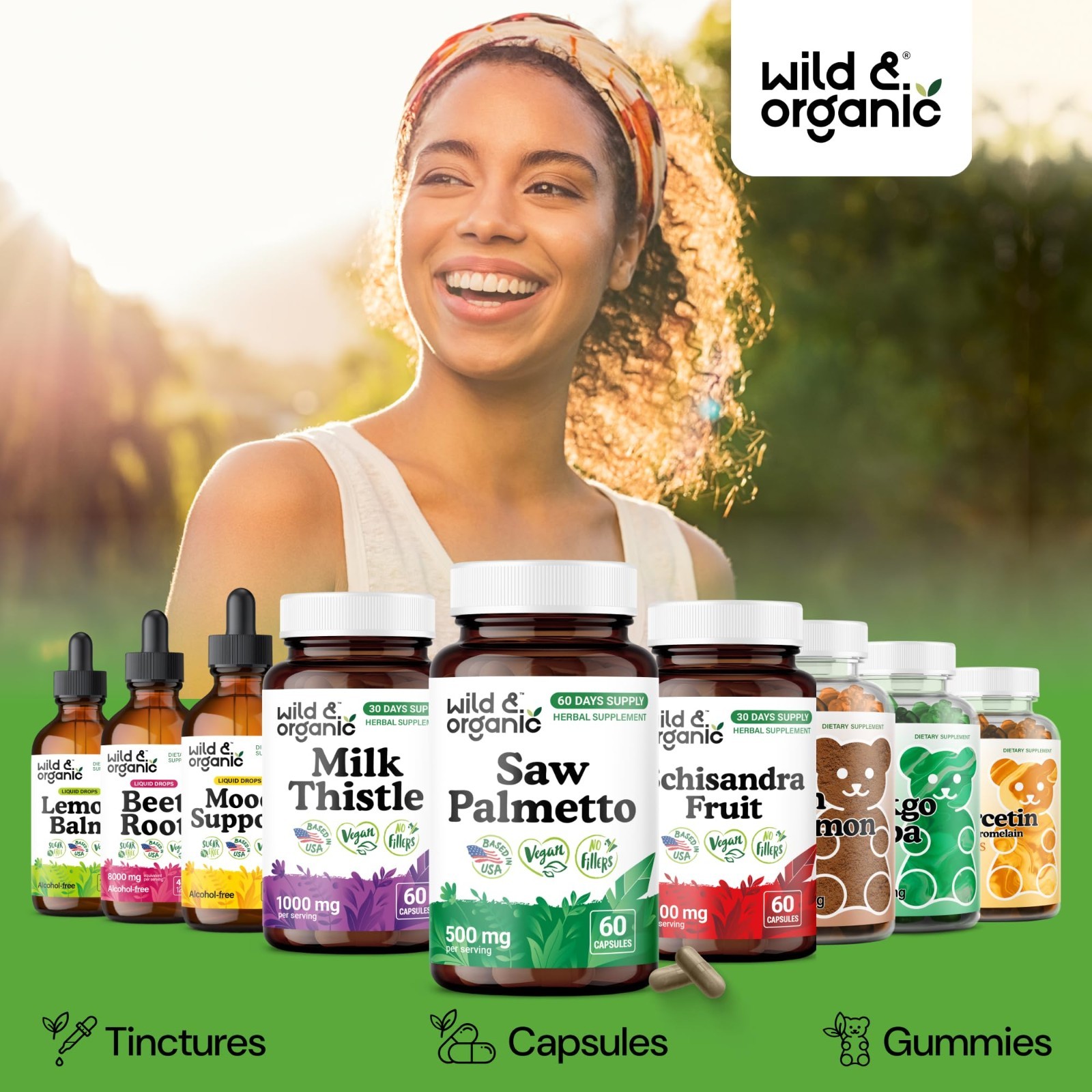 Organic Saw Palmetto Capsules 500mg – Urinary Tract Support for Men & Women – 60