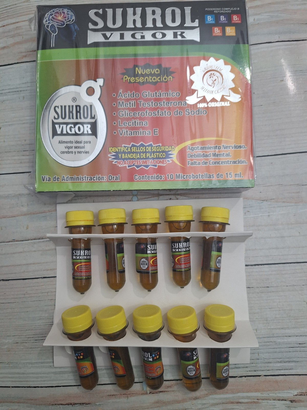 Sukrol Vigor Micro Ampolletas 10 Ampolletas Potente