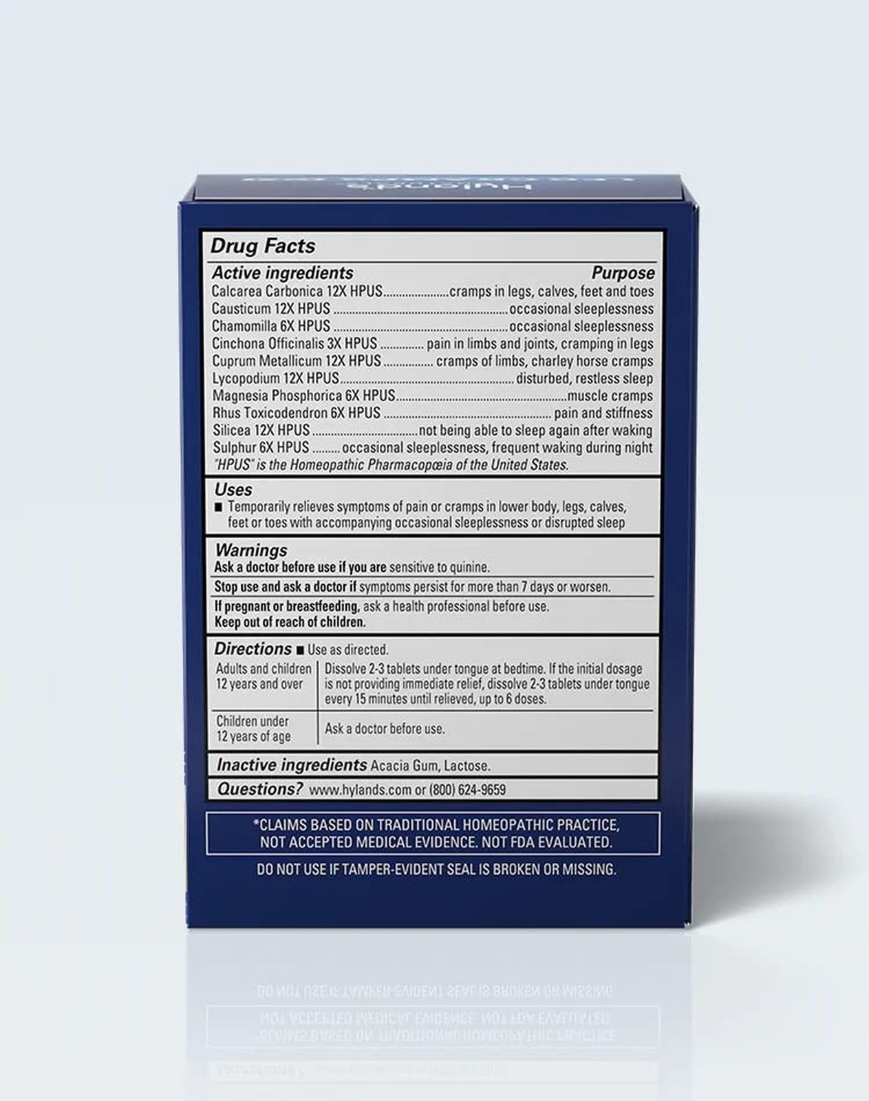 Hyland’s Leg Cramps PM Tablets, 50 Count (Pack of 2)