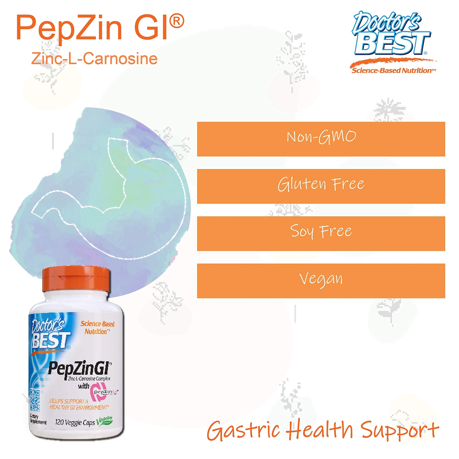 PepZin GI Nutritional Supplement 120 Count Supports Healthy Stomach Function