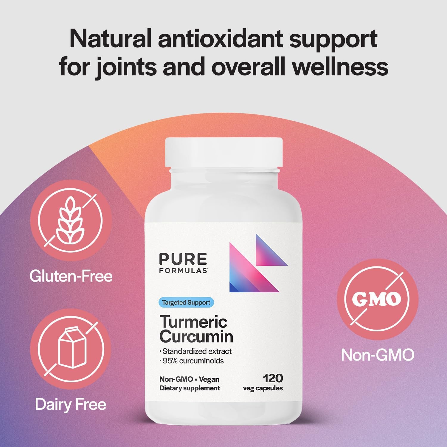 PureFormulas Turmeric Curcumin Supplement for Flexibility, Natural Antioxidan…