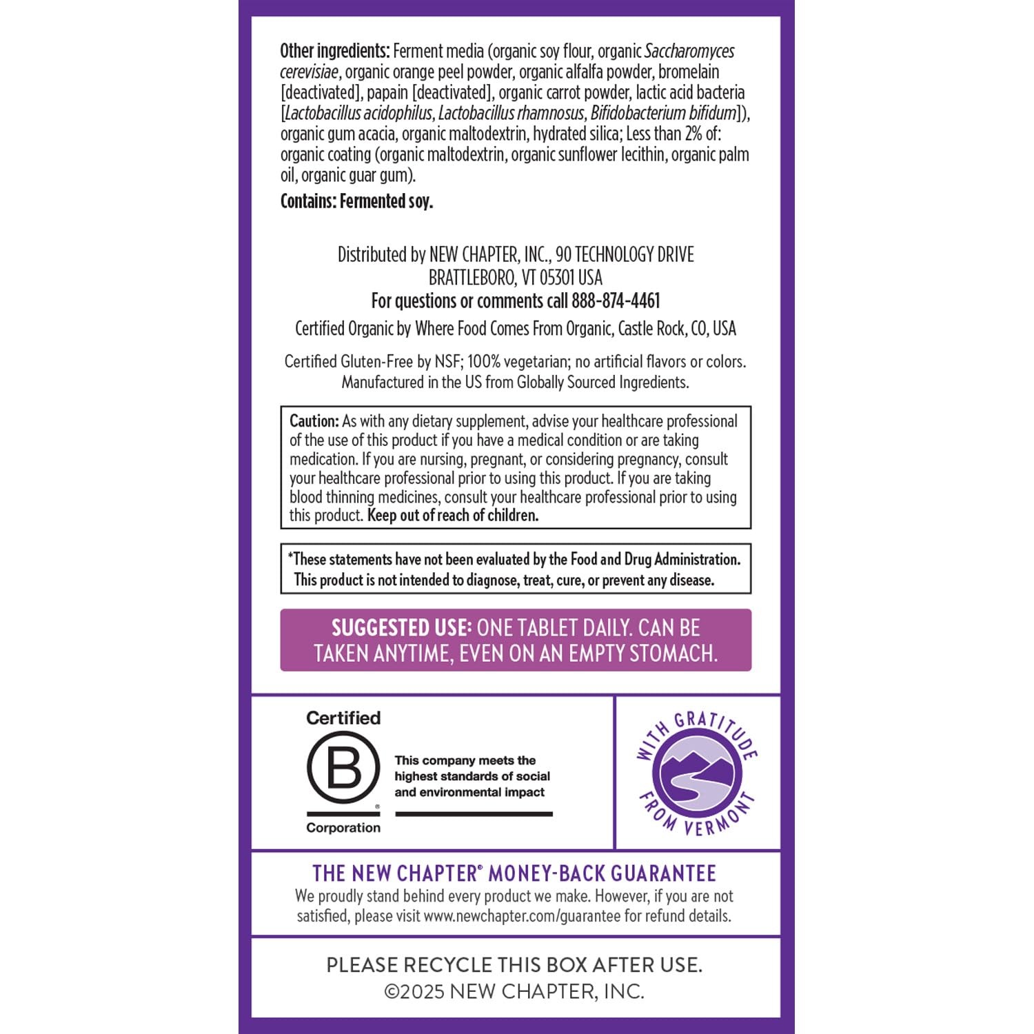 New Chapter Women’s Multivitamin 40+, extra B6 & 96 Count (Pack of 1), Multi