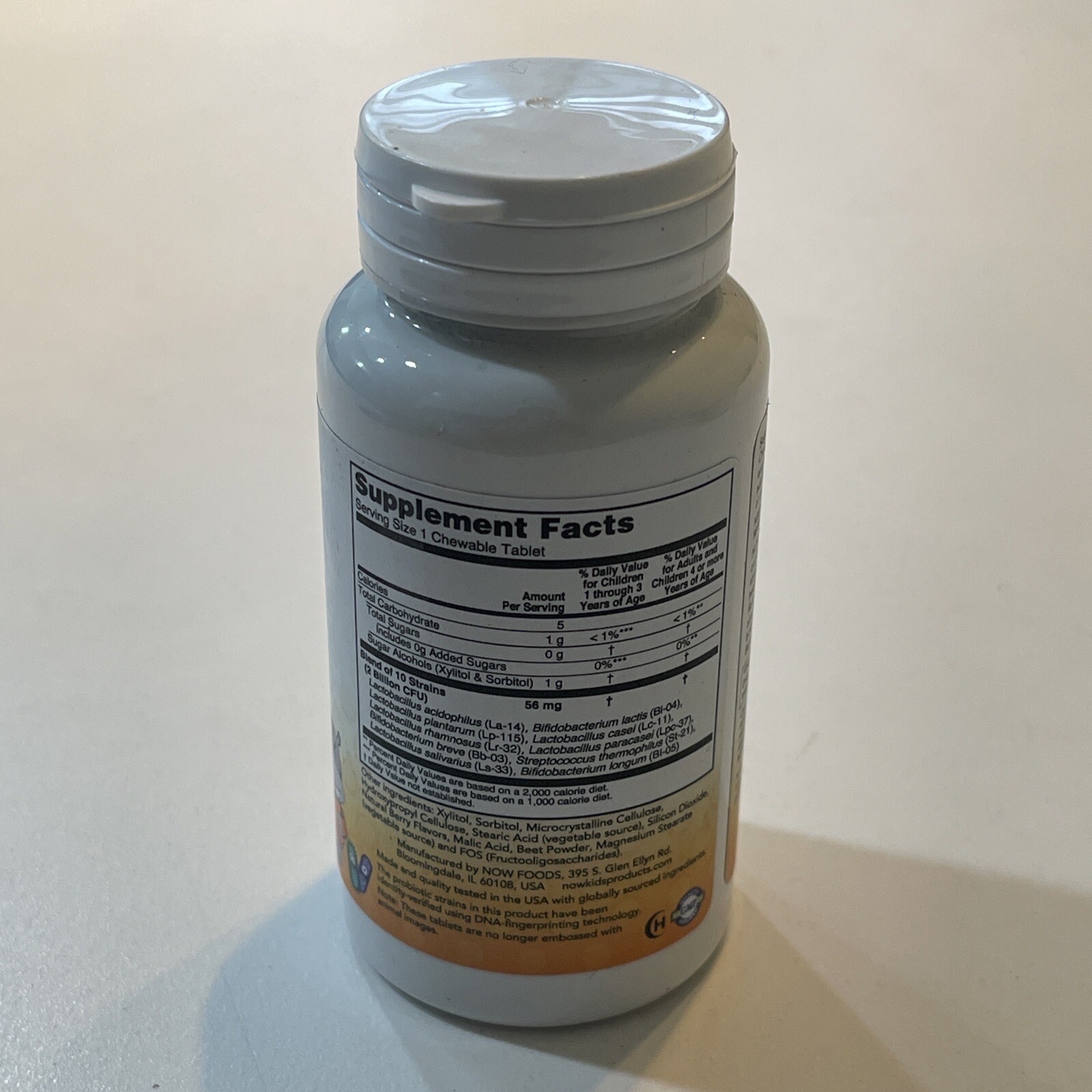 NOW FOODS BerryDophilus Kids – 60 Chewables 10/2025
