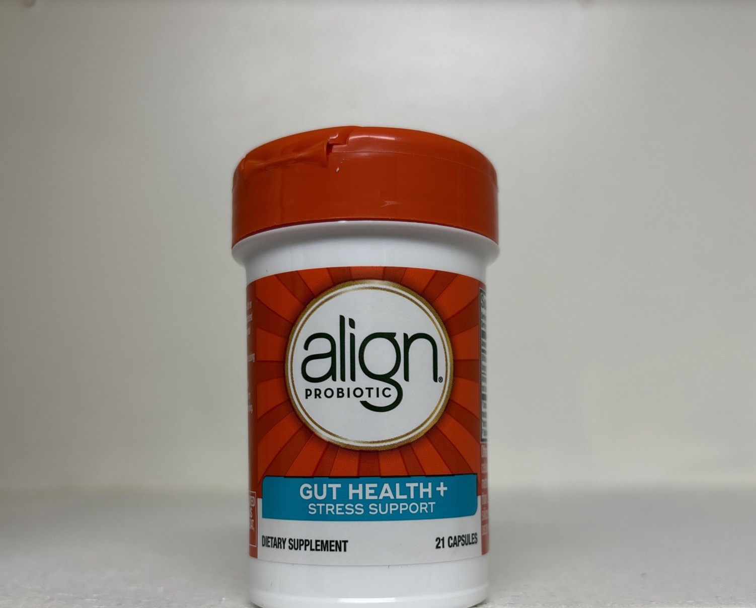 Bottle of Align Probiotic Digestive De-stress Probiotic 21 Capsules