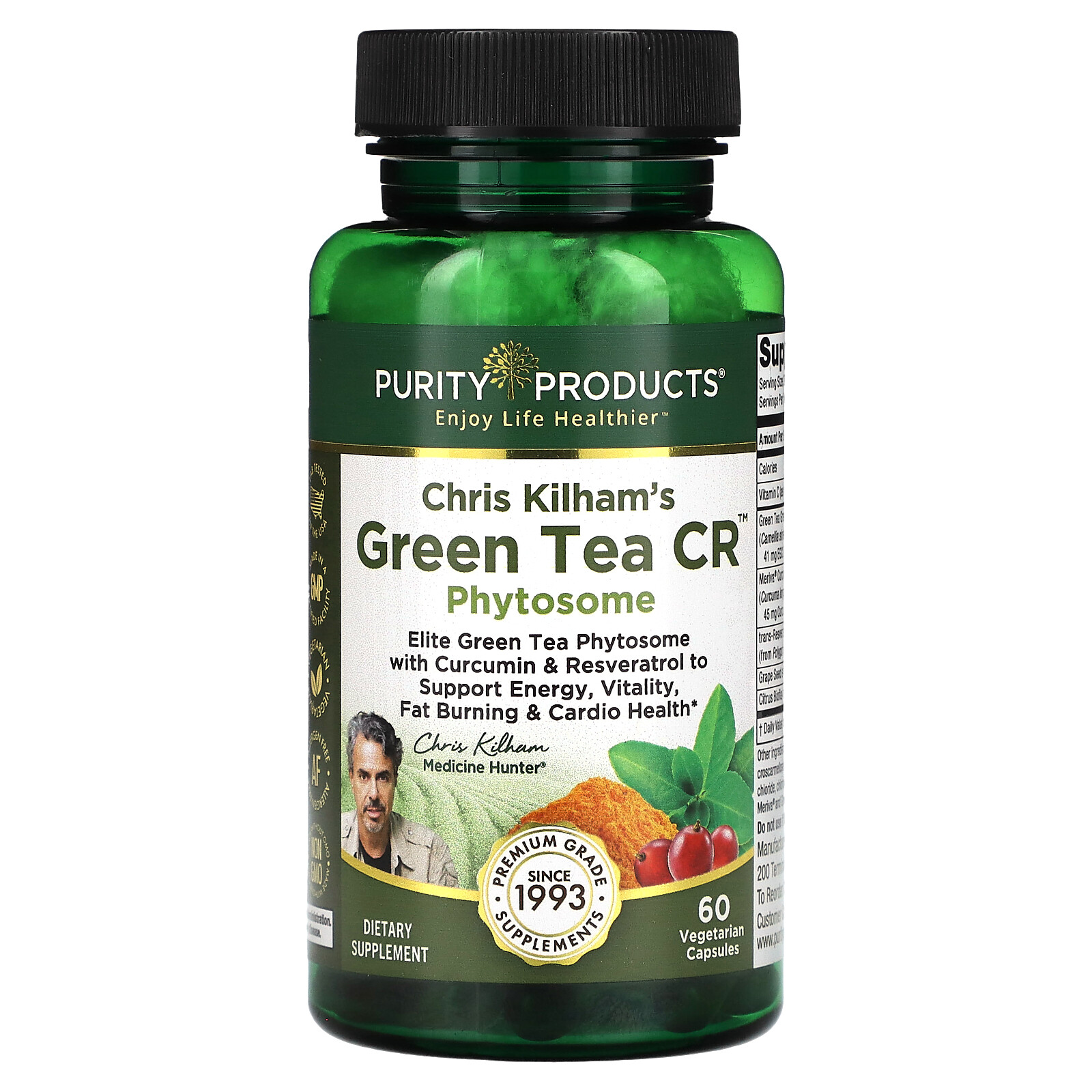 Chris Kilham’s Green Tea CR, Phytosome, 60 Vegetarian Capsules