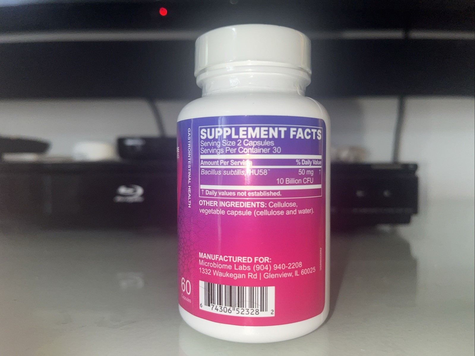 HU58 High Potency Probiotic, Gut And Digestive Health,Withstands Stomach Acids