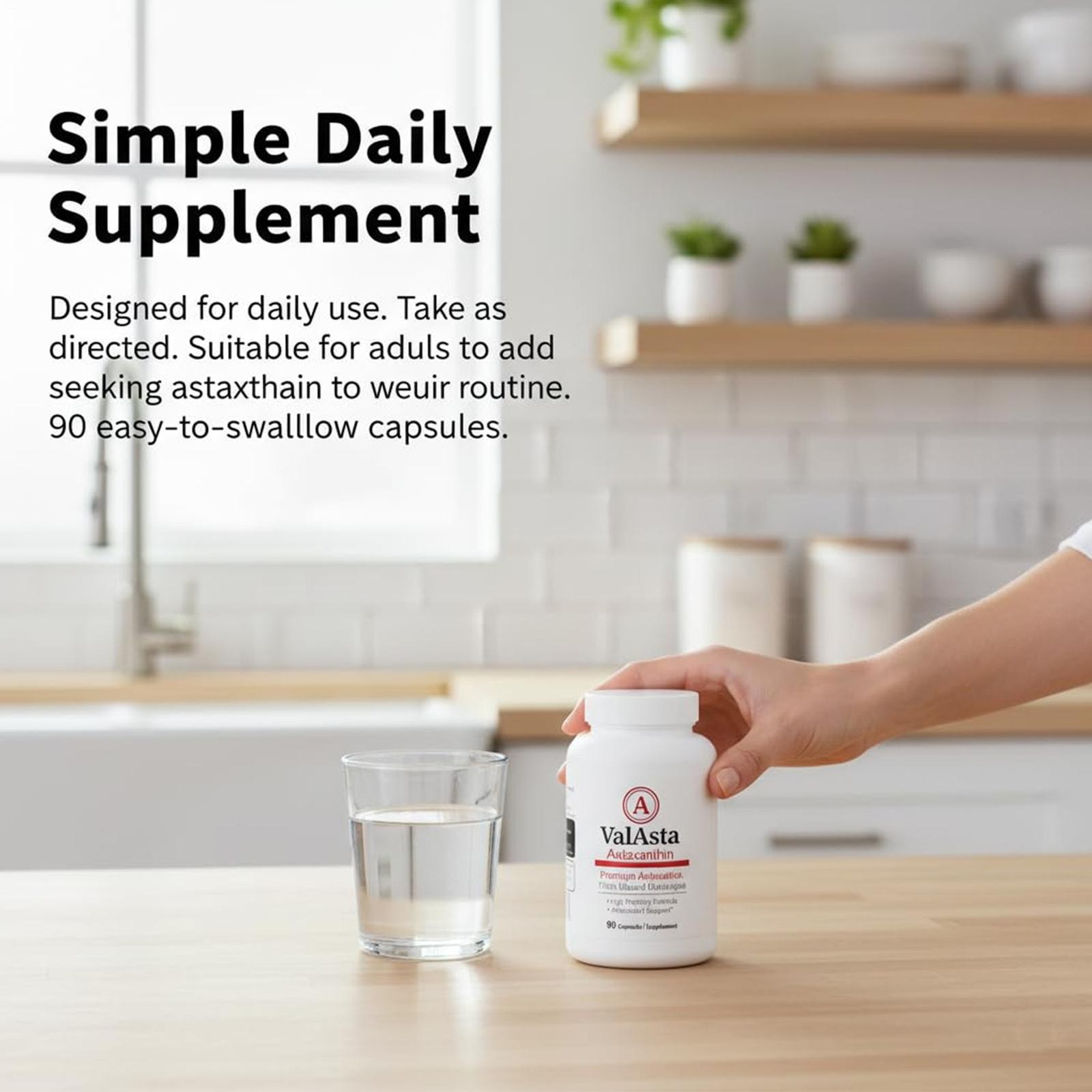 ValAsta Astaxanthin 35mg,ValAsta Fluid Astaxanthin Caps,Vegan, Non-GMO, Eas