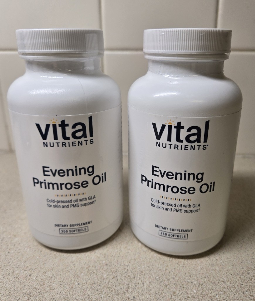 Vital Nutrients 500mg Evening Primrose Oil, 250 Softgels, Long Expiration Dates
