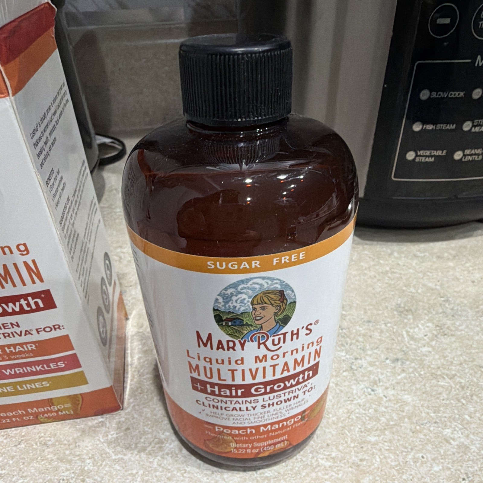 MaryRuth’s Liquid Morning Multivitamin Hair Growth Sugar Free Peach Mango 15.22