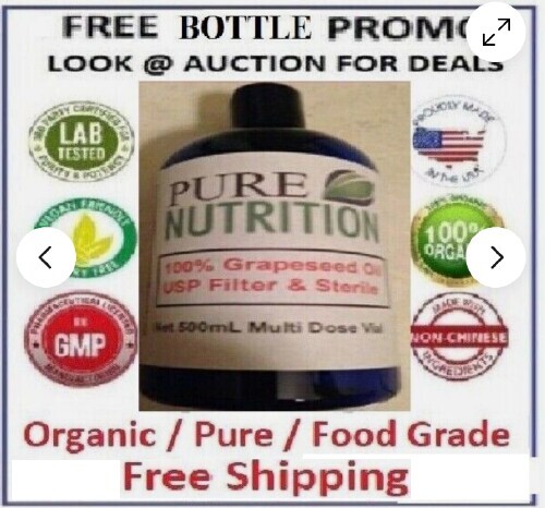 GRAPESEED OIL 0.22 µm STERILE FILTERED ORGANIC PURE CARRIER GEAR Exp 12/2026