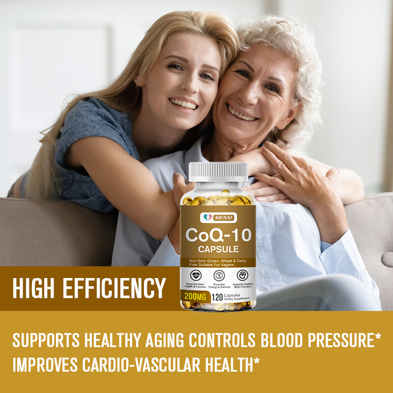 Coenzyme Q-10 CoQ10 120 Capsules 200mg Heart Health Energy Support 1/2/4 Bottles