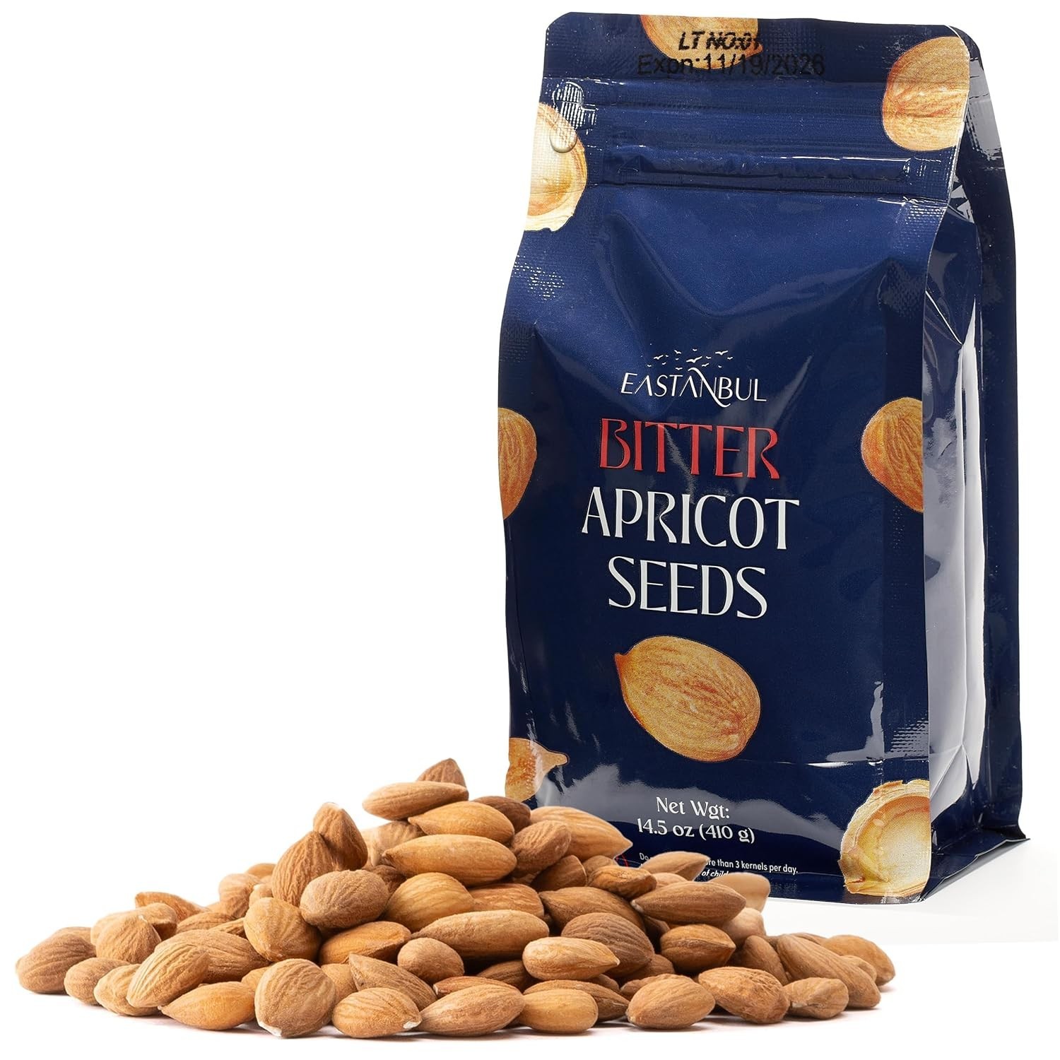OrganicBitter Raw Apricot KernelPremium Seeds 14.5oz Gluten Free Vegan USDA 1 lb