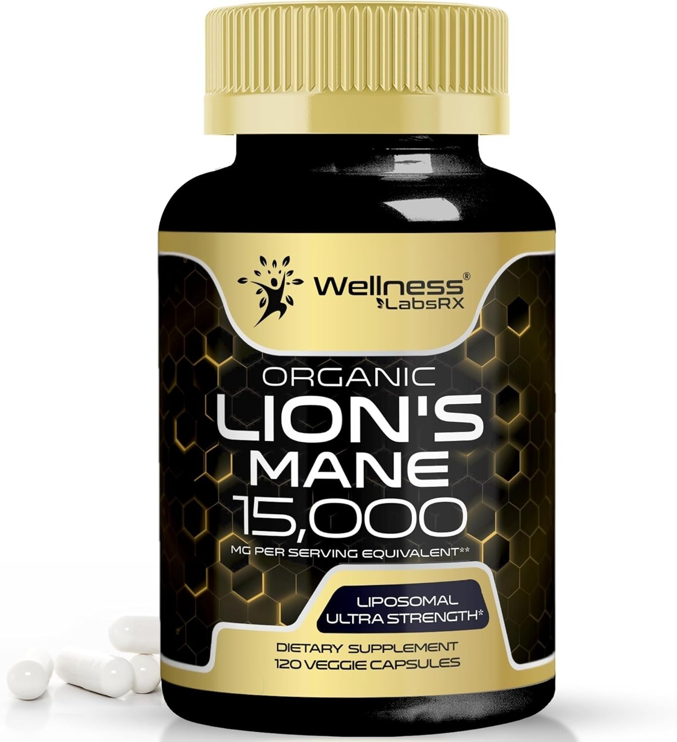Lion’s Mane Mushroom Capsules 120ct | Focus, Memory & Immune Support | Organic