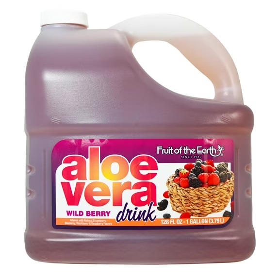 Fruit of the Earth Wild Berry Aloe Vera Drink 128 oz Smooth Texture