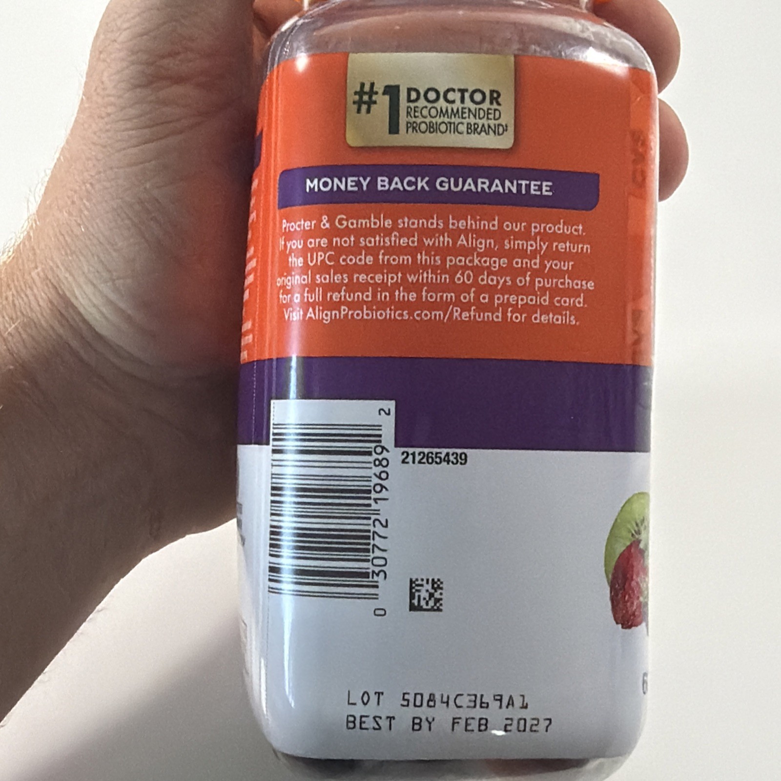 Align Probiotics + Fiber Probiotics Relieve Occasional Bloat 02/2027 60 Gummies