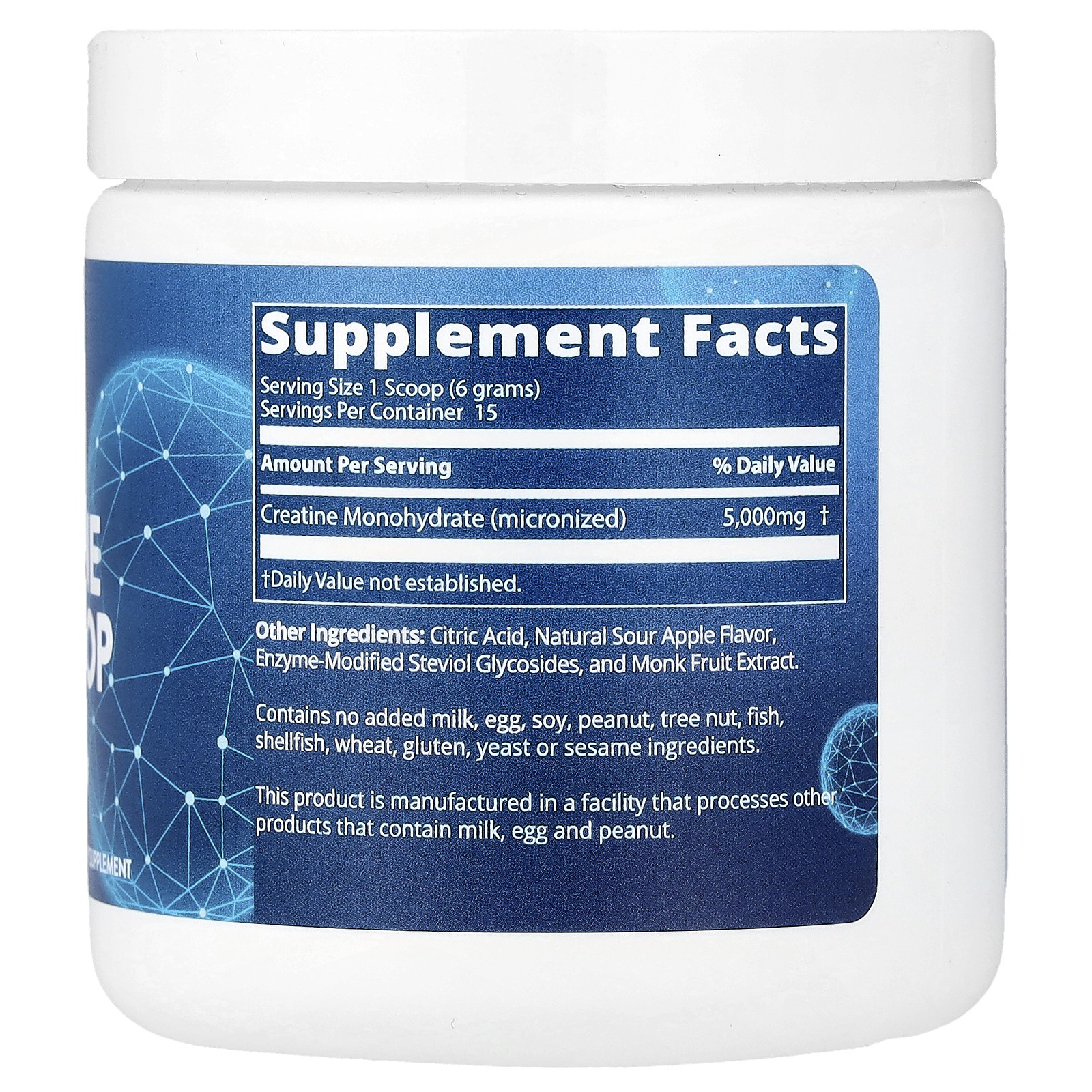 Creatine Dry Scoop, Sour Apple, 3.2 oz (90 g)