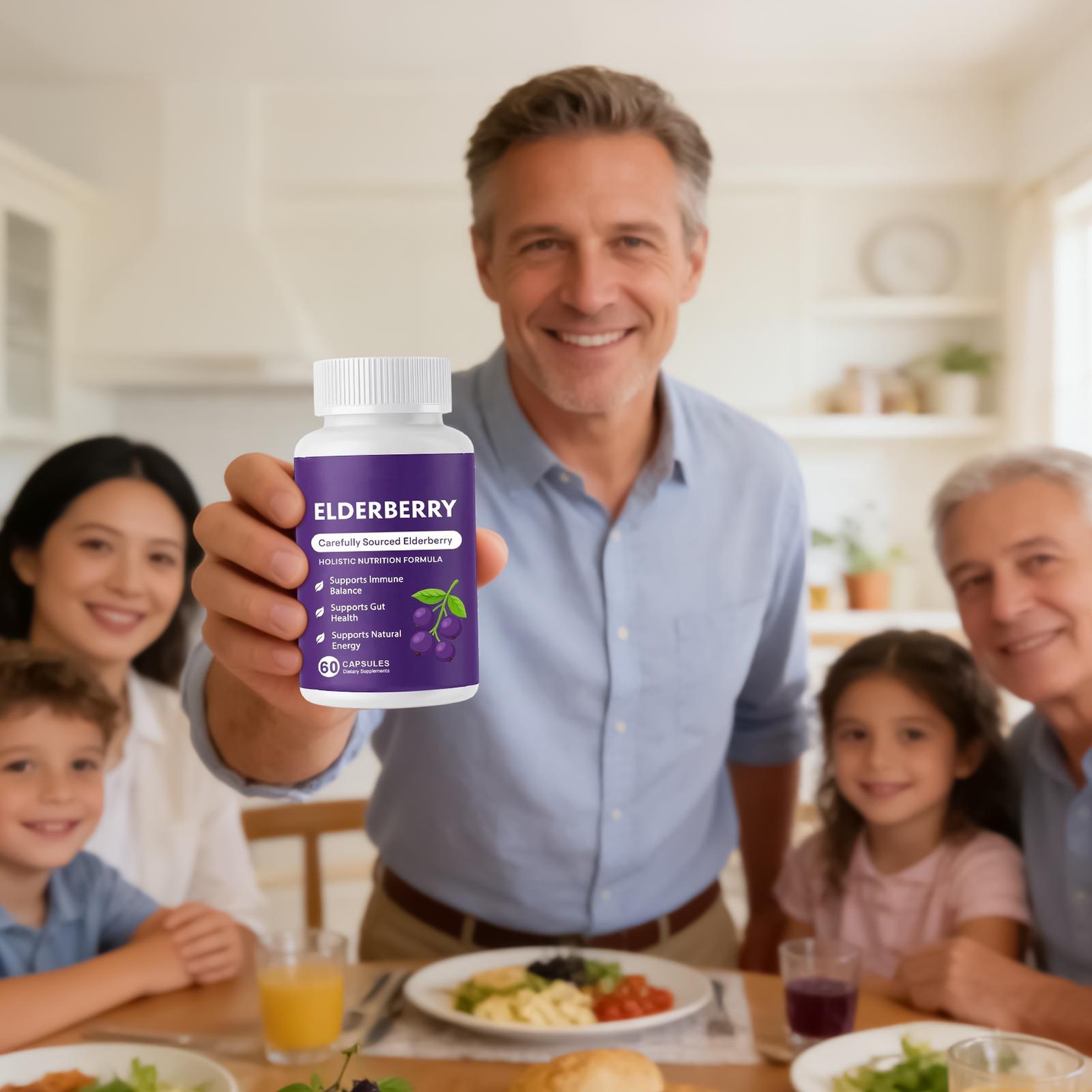 Support Elderberry Gut Elvera Complex – Organic Black Elderberry Soft Capsules