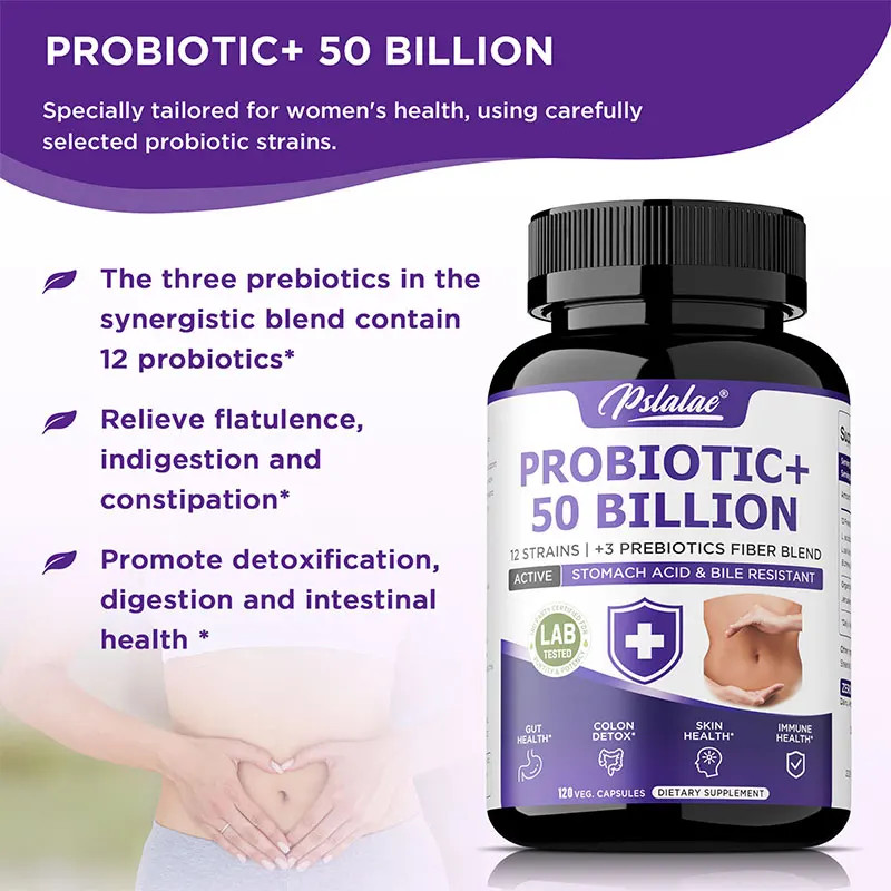 Probiotic+ 50 Billion 240pcs -Promotes Intestinal Health,Relieves Gas & Bloating