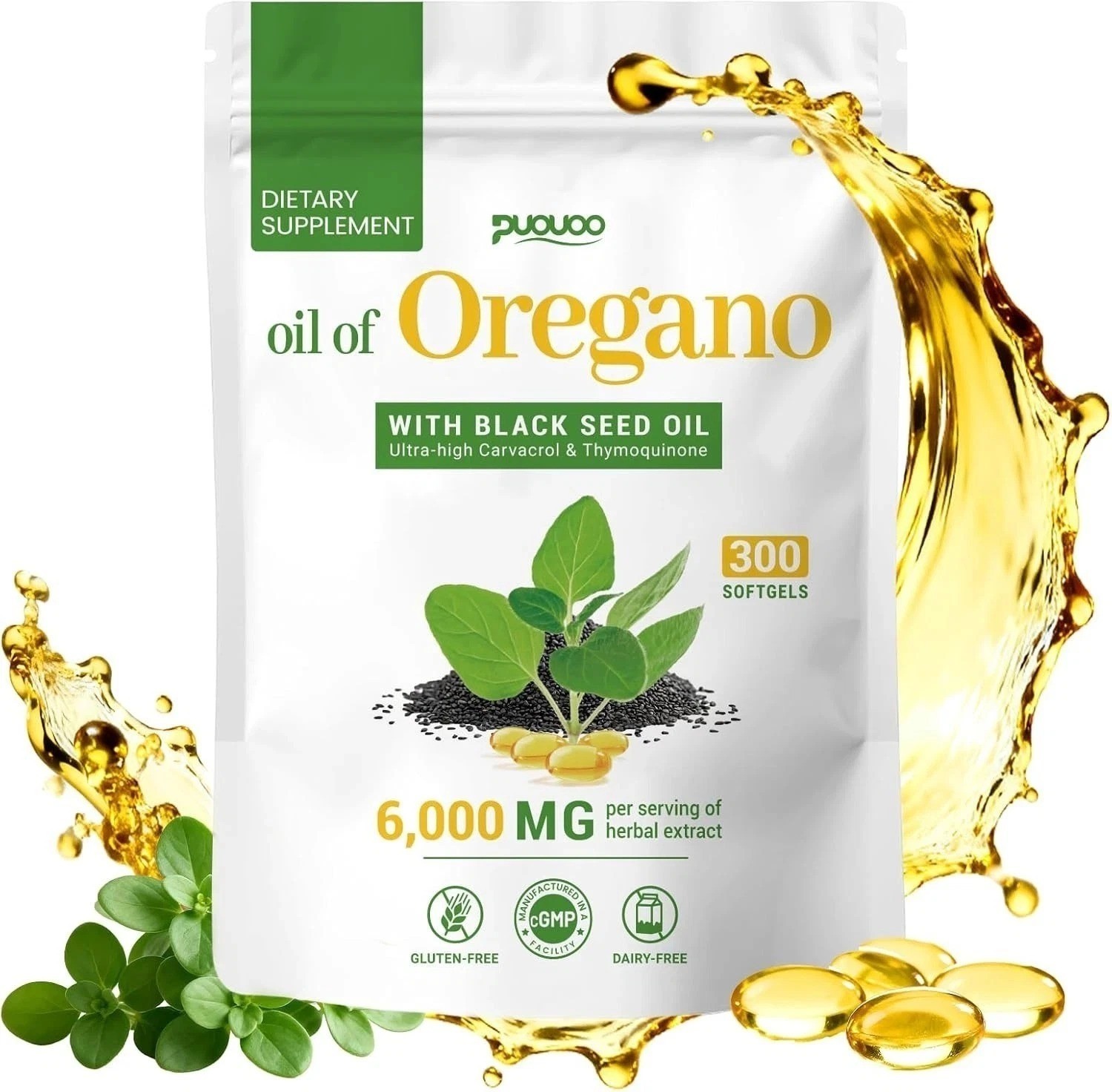 Resilia Oil Of Oregano With Black Seed Oil 6,000MG 300 Softgels (Fast Delivery)