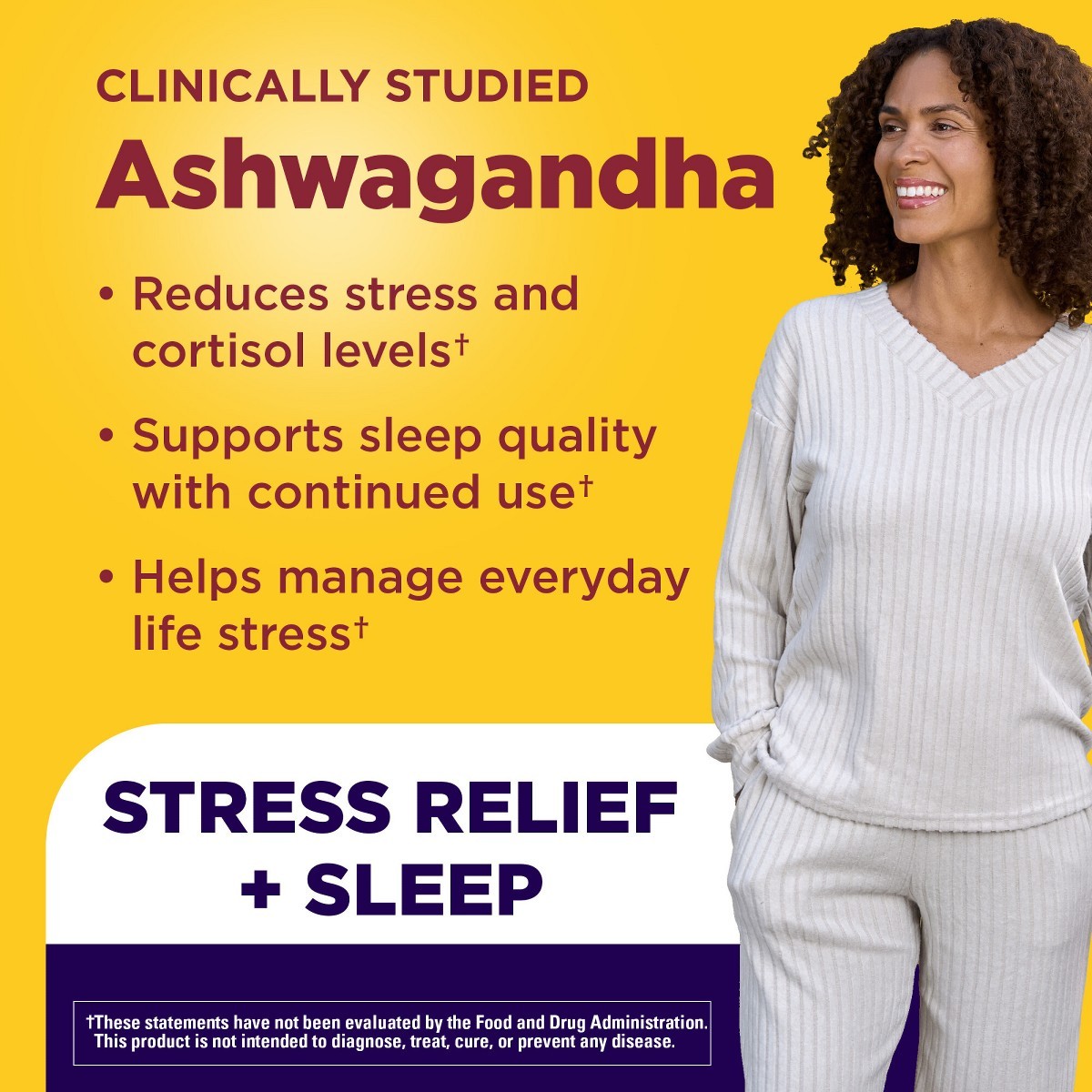 Nature Made Magnesium + Ashwagandha Capsules, Stress Relief + Sleep Support-60ct