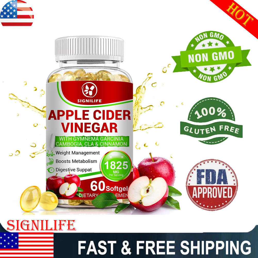 Apple Cider Vinegar Capsules Extra Strength Weight Fat Loss organic Diet Vinagre