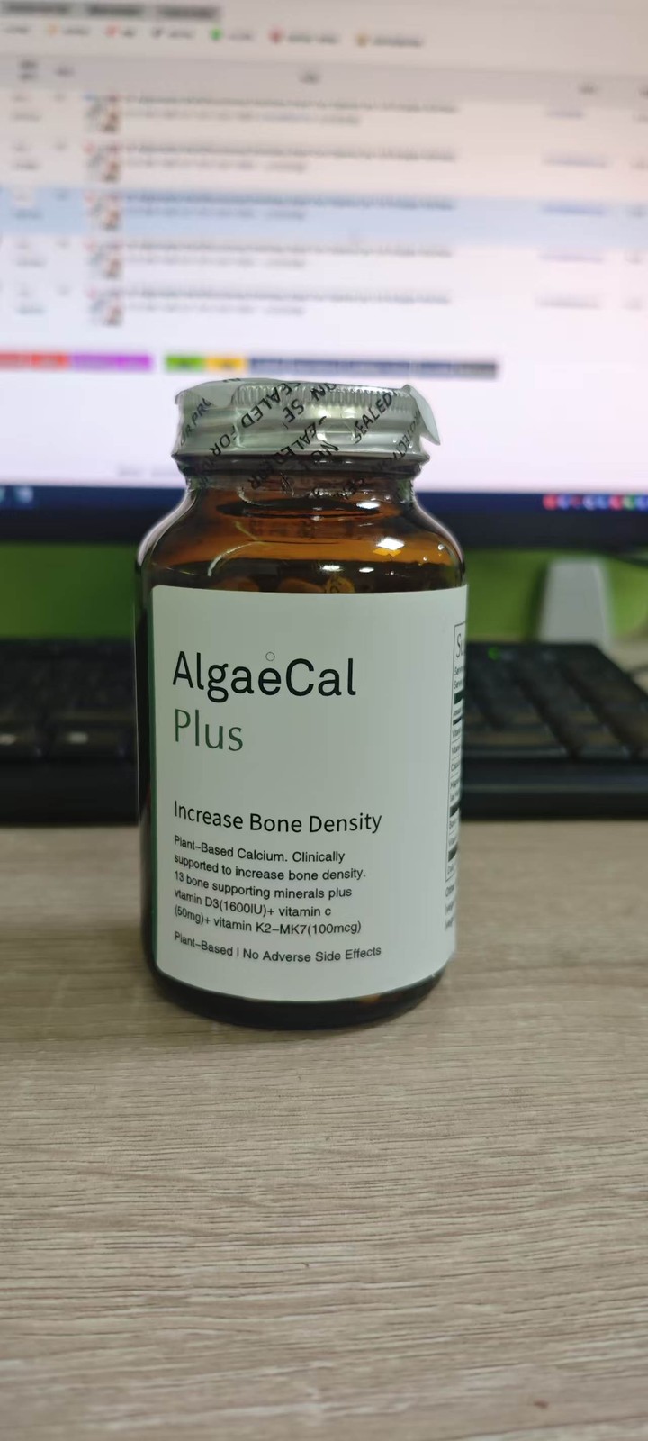 AlgaeCal Plus Stronger Bones Veggie Capsules Dietary Supplement Algae Cal 120Ct